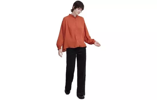 Рубашка женской коллекции X Clare Waight Keller Co-branded, оранжевая Uniqlo