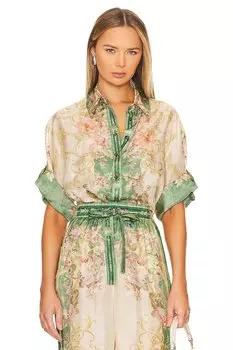 Рубашка Zimmermann August, цвет Khaki Floral