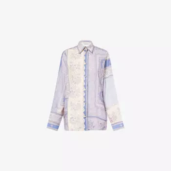 Рубашка Zimmermann с принтом, синий