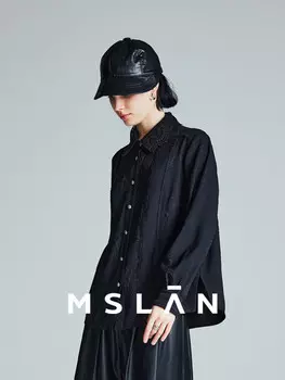 Рубашка зимняя MSlan жаккардовая, черный