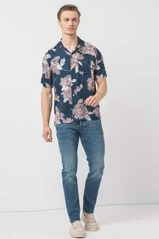 Рубашка Zinnia из вискозы с нагрудным карманом Allsaints, синий