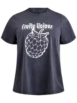 Рубашка Zizzi Efiona, темно-серый