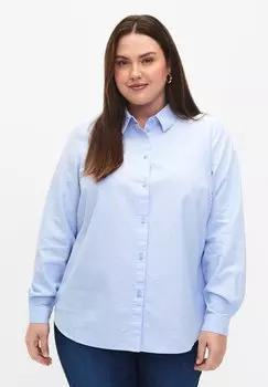 Рубашка Zizzi, светло-синий