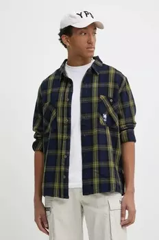 Рубашка Zoo York из хлопка, темно-синий