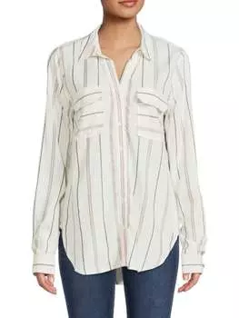 Рубашке Blu Pepper полосатой, белый