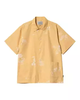 Рубашки, блузки и топы Рубашка S/S Stamp Carhartt WIP, бежевый