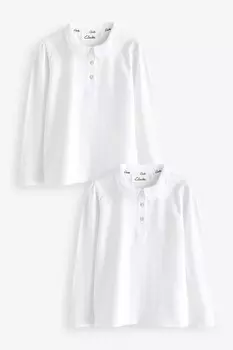 Рубашки поло для девочек, 2 шт в упаковке Clarks, белый