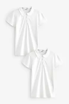 Рубашки поло для девочек, 2 шт в упаковке Clarks, белый