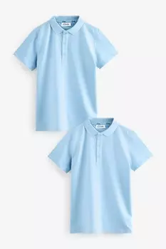 Рубашки поло с коротким рукавом для мальчиков, 2 шт в упаковке Clarks, синий