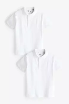 Рубашки-Поло с короткими рукавами для мальчиков 2 шт Clarks, белый