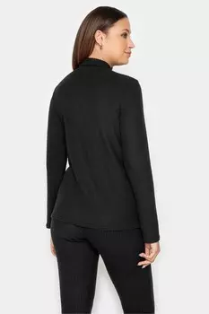 Рубчатая блузка с высоким вырезом Long Tall Sally, серый