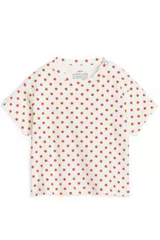 Рубчатая футболка Arket, красный