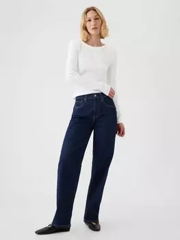 Рубчатая футболка Gap, белый