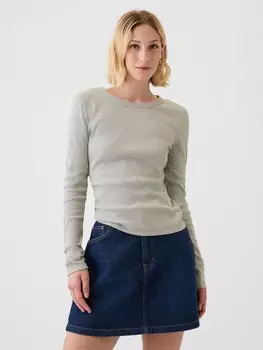 Рубчатая футболка Gap, серый