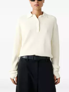 Рубчатая футболка-поло Studio Nicholson, белый