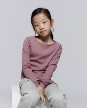 Рубчатая футболка Sfera, фиолетовый