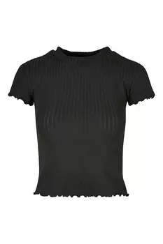 Рубчатая футболка Urban Classics, черный