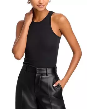 Рубчатая майка с гоночной спиной rag &bone Essential rag & bone, черный