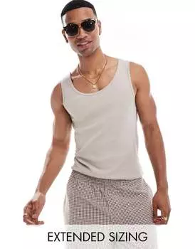 Рубчатая майка в рубчик ASOS DESIGN