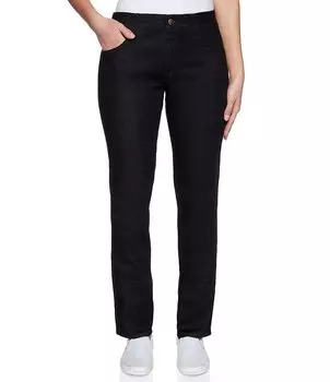 Руби Роуд. Джинсы прямого кроя из мягкого эластичного денима Ruby Rd., черный