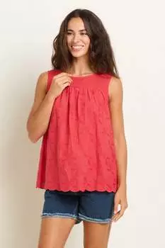 Рубиновая блузка без рукавов Brakeburn, красный