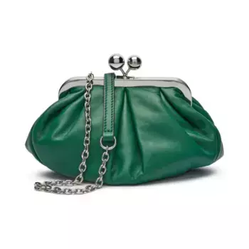 Рубиновая кожаная сумка через плечо Max Mara, зеленый