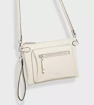 Рубиновый кожаный клатч через плечо OSPREY LONDON, обнаженная