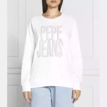 Рубиновый свитшот обычного кроя Pepe Jeans London, белый