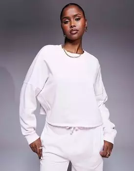 Рубленая толстовка River Island светло-розовая