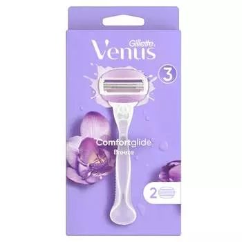 Ручка для бритвы + 2 картриджа Gillette, Venus Breeze