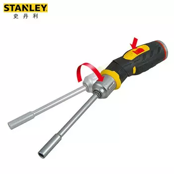 Ручка STANLEY, 13 предметов, гибкая рукоятка с храповым механизмом и набор отверток FMHT62691-23