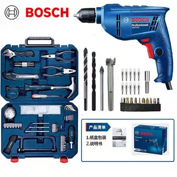 Ручная электрическая дрель Bosch, бытовая электрическая отвертка, набор инструментов, набор скоростей вперед и назад