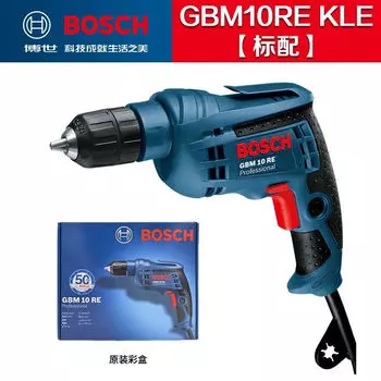 Ручная электрическая дрель Bosch GBM10RE KLE, ручная самоблокирующаяся отвертка с регулировкой скорости вперед и назад, профессиональная отвертка