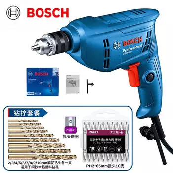 Ручная электрическая дрель Bosch, многофункциональная электрическая отвертка, сверлильный пистолет для металла, дерева