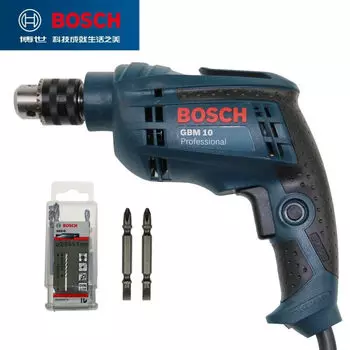Ручная дрель Bosch GBM10 бытовая профессиональная электроинструмент легкая