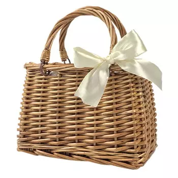 Ручная корзина в деревенском стиле NUOLUX, коричневый