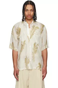 Ручная набивка шёлковой рубашки Dries Van Noten, цвет dessin e