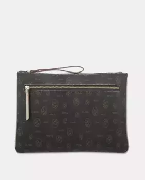 Ручная папка из воловьей кожи и коричневого холста El Potro, коричневый