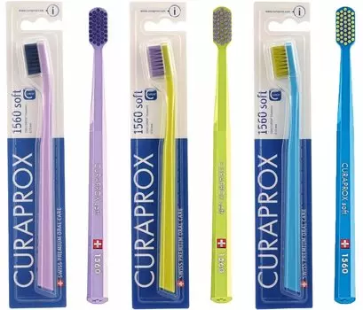 Ручная зубная щетка CURAPROX CS 1560 Soft Eco Pack 3 шт. Cupaprox