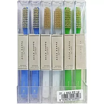 Ручная зубная щетка Pure Bristle, сталь 653, Acca Kappa