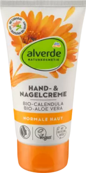 Ручной усилитель Крем для ногтей Органическая календула Органическое алоэ вера 75 мл alverde NATURKOSMETIK