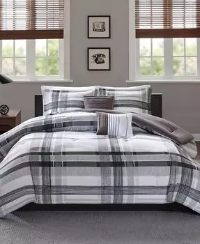 Руди 4 шт. Комплект одеял в клетку Twin/Twin XL Intelligent Design, черный