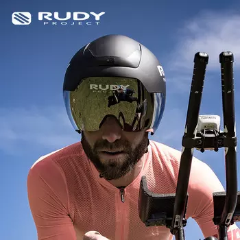 Велосипедный шлем RUDY PROJECT аэродинамический для триатлона унисекс, черный