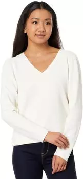 Рукав-буф Вафельный V-образный вырез Lilla P, цвет Ecru