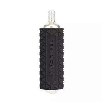 Рукав CO2 25 г (упаковка из 2 шт.) - защитный силиконовый чехол TOPEAK, черный / черный / черный