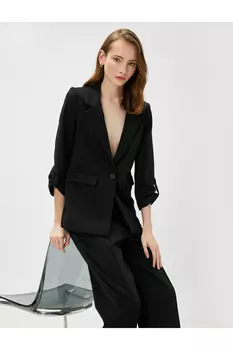 Рукава пиджака со складками Koton, черный