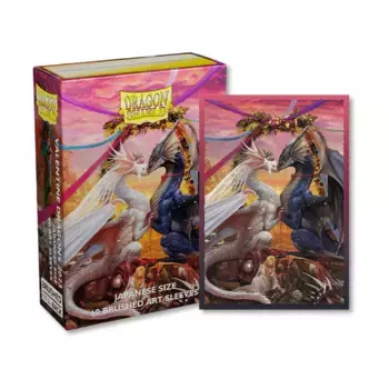 Рукава с японским матовым рисунком - Драконы ко Дню святого Валентина 2023 (60), Dragon Shield - Card Sleeves - Japanese