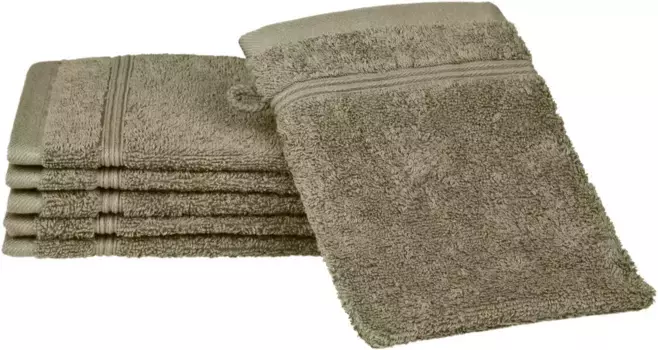 Рукавица для мытья ROSS "Рубин", (упаковка, 6 шт., 6 рукавиц), 100% хлопок 16х22 см, цвет Mokka