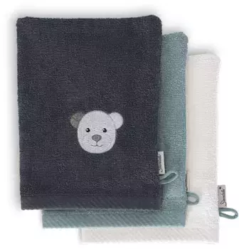 Рукавицы для мытья Sterntaler "ELIA", (3 шт.), изготовлены из экологически чистого хлопка 15х21 см (3 шт.), темно-бирюзовый