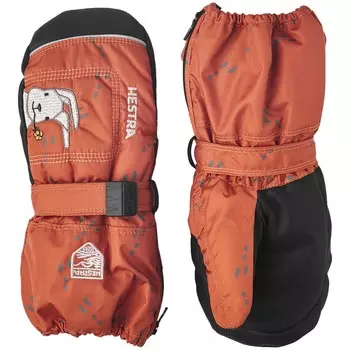 Рукавицы Hestra Baby Zip Long, цвет Orange Print